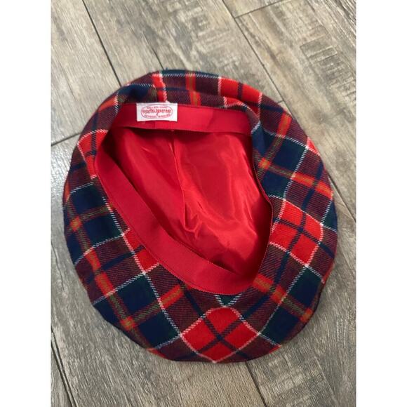Madcaps Men's Blue & Red Plaid Print Church Bucket Hat - Picture 3 of 4